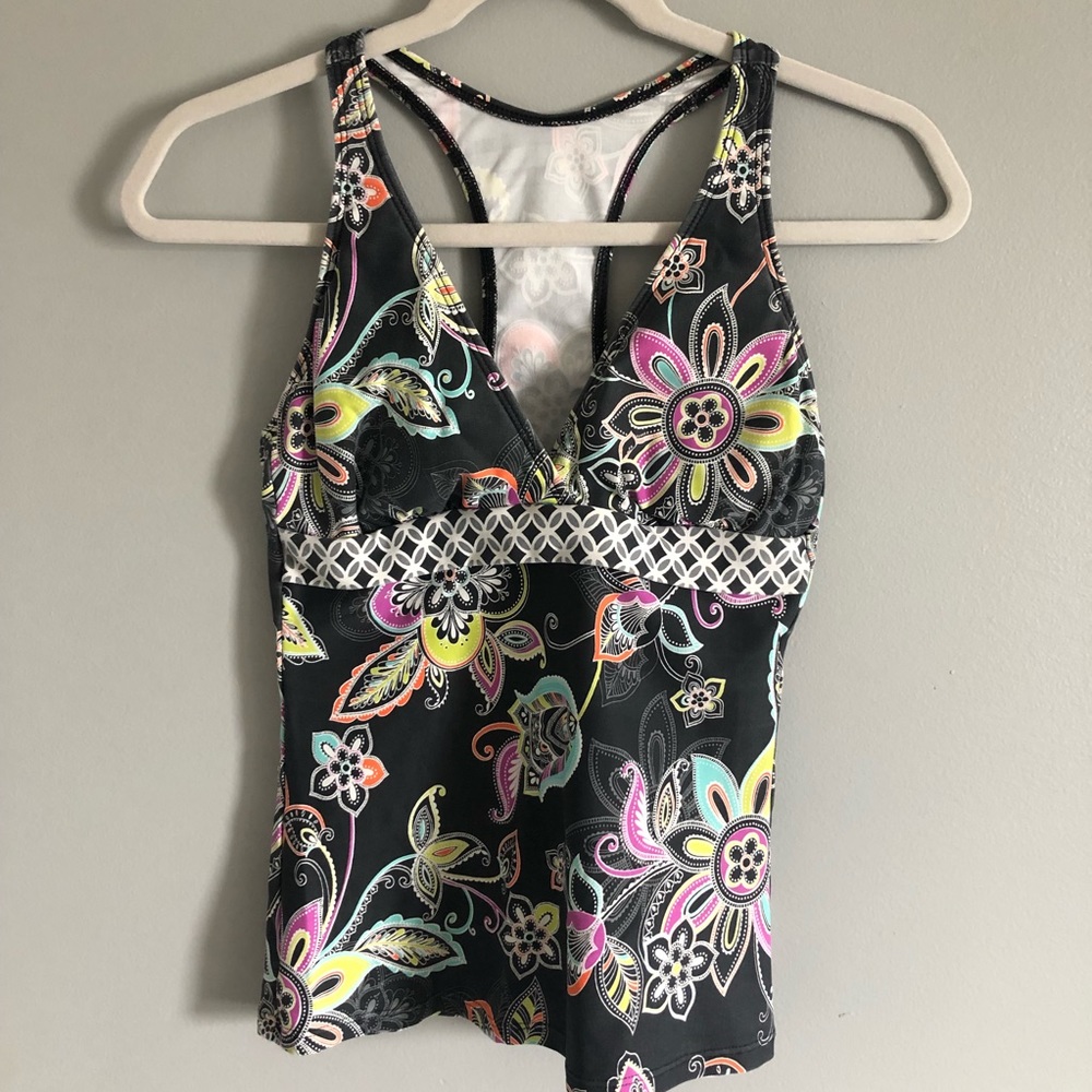 Vintage Halter Racerback Swim Top